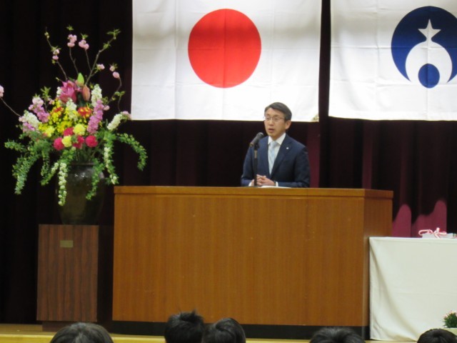 平野町長の祝辞